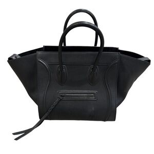Celine Phantom Luggage Tote Black Leather Large Handbag